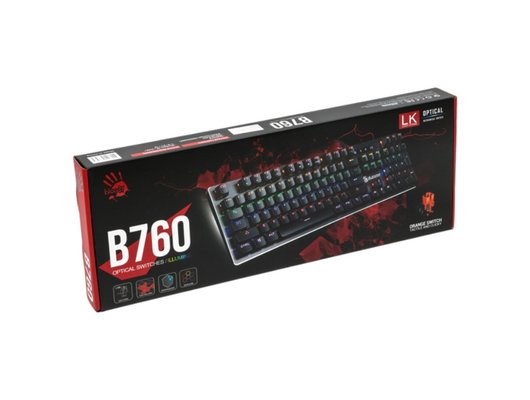 Клавиатура проводная игровая A4Tech Bloody B760 серый (B760 GREY (BLACK SWITCH))